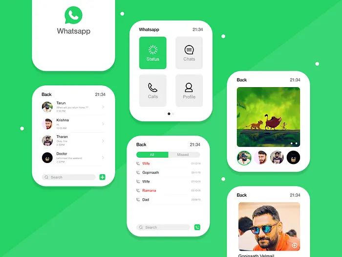 Whatsapp UI designs, themes, templates and downloadable graphic ...