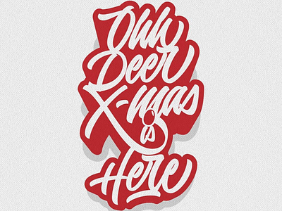 Ohh Deer... 🦌 😀 🎄 brush lettering calligraphy christmas custom lettering deer design graphic design hand lettering lettering letters merchandise print rudolph t shirt typography