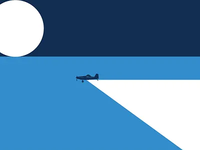 Full Corn Moon (Sep 2nd) agriculture almanac blue corn cornfield cover cropduster farmers full moon geometric illustration minimal poster series simple