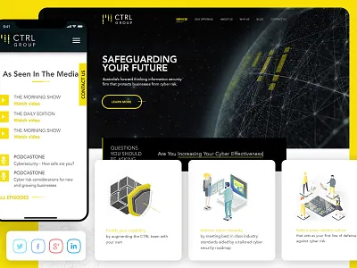 CTRL Group adobe cyber design hack illustartion illustration protect ui ux ux design web design web development website