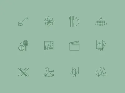 Cristallo icons custom hotel icon icons iconset inline minimal minimalist