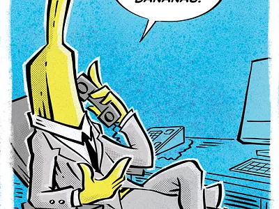 Boss Banana banana bananas boss boss banana business business banana cartoons comics food art mad men procreate webcomics
