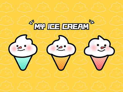 MY ICE CREAM daily design illustration ui