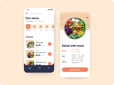 Delivery food app delivery food food app food delivery food delivery app order salad type of food ui uidesign