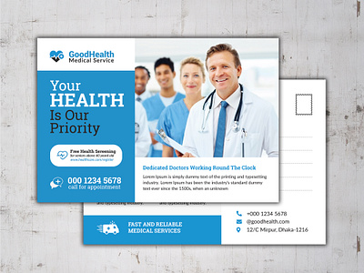 Medical Postcard care clinic dental dentist doctor fitness health hospital postcard medical medical flyer medical postcard medicine pamphlet pharmaceutical pharmacy postcard