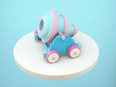 The Little Cannon 3d 3d art 3d design c4d cinema 4d cycles4d illustration mograph motion design