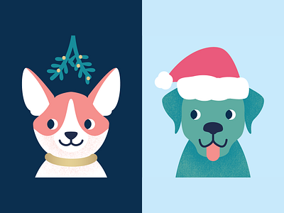 Holiday Paws Part 3 corgi dog floofin woofin illustration lab labrador