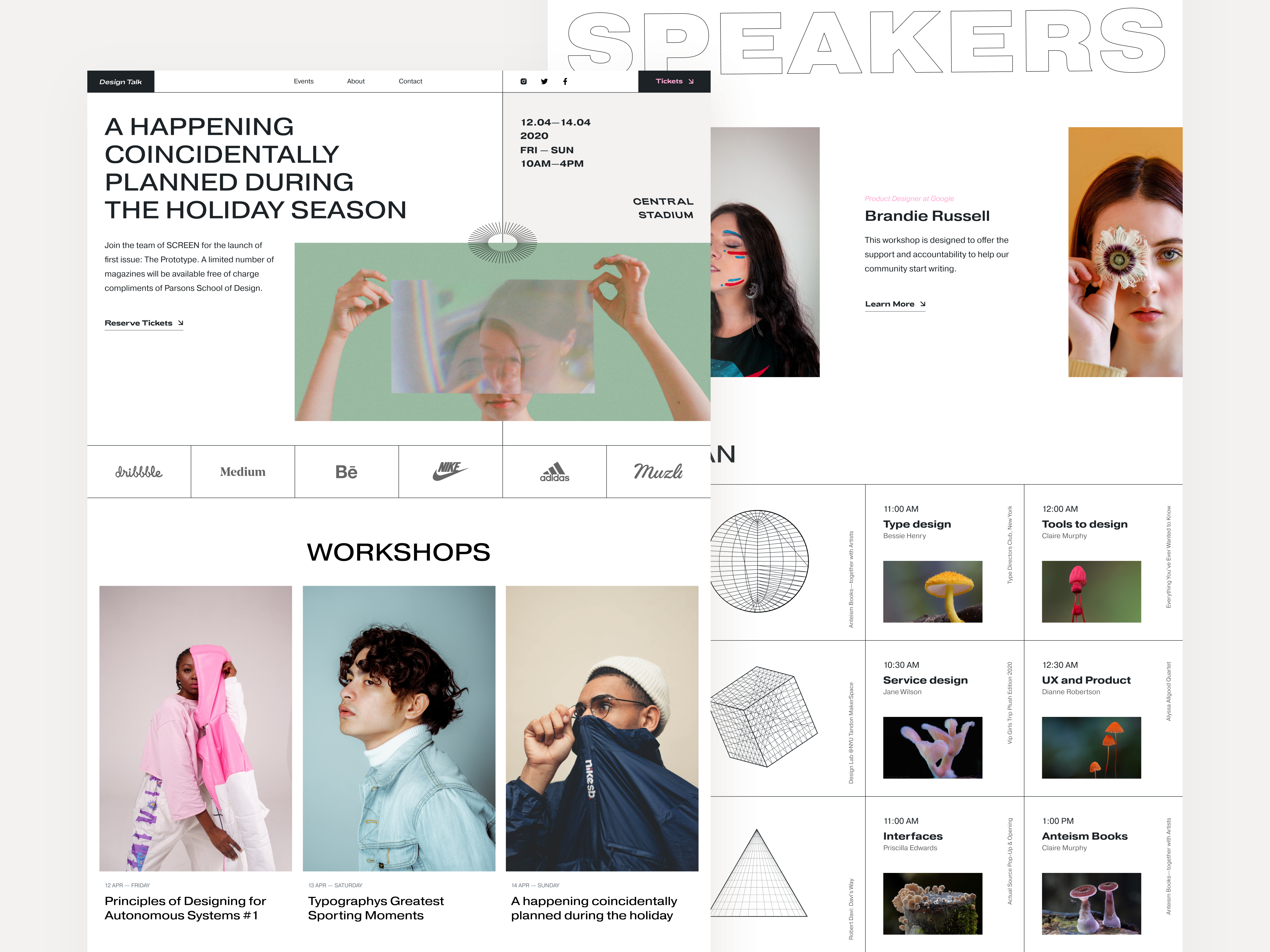 Example of Design Event // Landing Page
