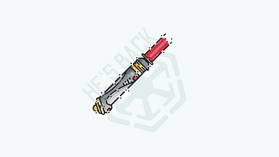 Palpatine's lightsaber darkside design illustration imperial jedi lightsabers minimal palpatine sith star wars
