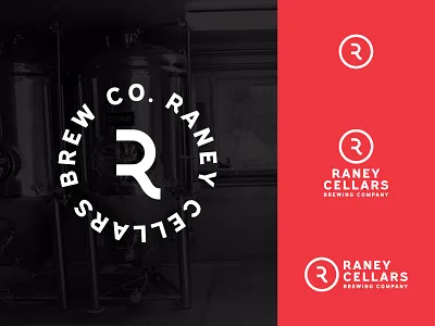 Raney Cellars Brewing Logo beer beverage branding brewery brewing cellars craftbeer design drink icon logo millersville pennsylvania system typography vector