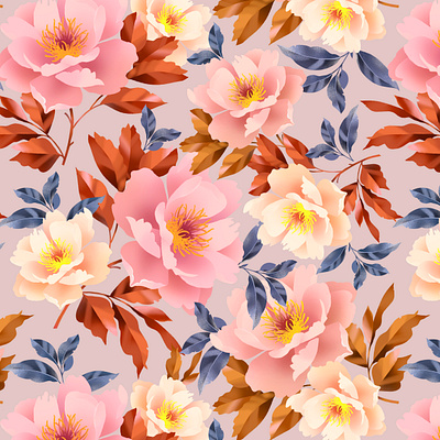 Floral seamless pattern for surface design background pattern полиграфия флора цветение цветы