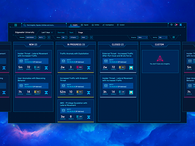 Insight Tracking blue dashboard game hud jask project management scifi scifiui sketchapp tracking trello ui