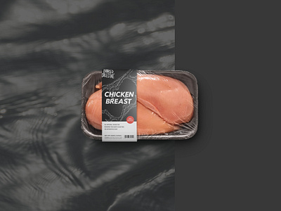 Raw Chicken Packaging blackandwhite chicken food illustration meat packaging packaging design