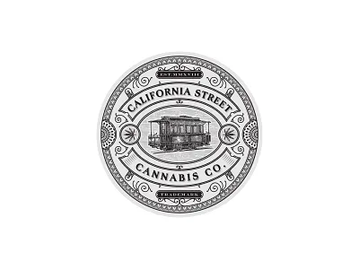 California Street Cannabis Co badge branding cannabis branding cannabis co cannabis logo hand drawn illustration logo luxury organic rustic sophisticated vintage vintage modern