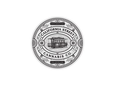 California Street Cannabis Co badge branding cannabis branding cannabis co cannabis logo hand drawn illustration logo luxury organic rustic sophisticated vintage vintage modern