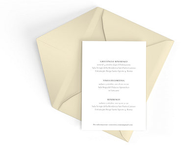 Vatican Invite Design catholic design invite print print design typogaphy