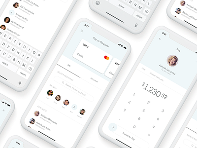 Zero P2P Design Exercise app finance finance financial money p2p pay request screens zero