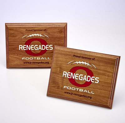 Renegades Custom Sponsorship Plaque by Sneller advertising branding custom packaging made in usa marketing packaging presentation packaging promotion promotional packaging sneller creative promotions