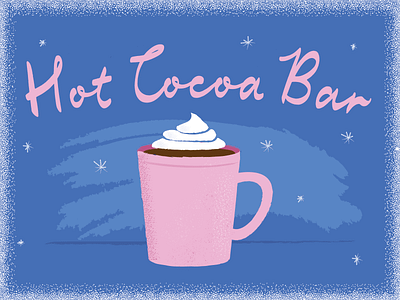 Hot Cocoa Bar holiday hot chocolate hot cocoa illustration illustrator texture winter