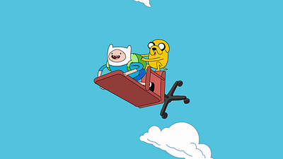 Finn and Jake Adventure Time 2d adventure time animation character characters colors dribbble funny happy illustration