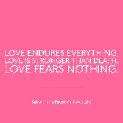 Saint Maria Faustina Kowalska Poster Design catholic design quote design typograhpy