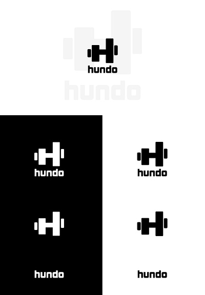 Hundo barbell black design illustration logo vector weight weights