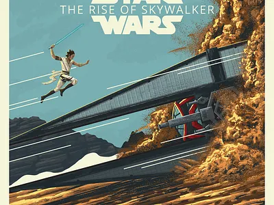 Star Wars The Rise of Skywalker alternative movie poster daisy ridley disney illustration lightsaber movie poster rey reylo rise of skywalker star wars starwars tie fighter