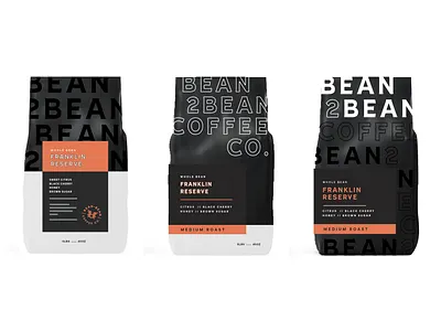 WIP | New Packaging for Bean 2 Bean bean branding coffee labels logo packaging philadelphia print type