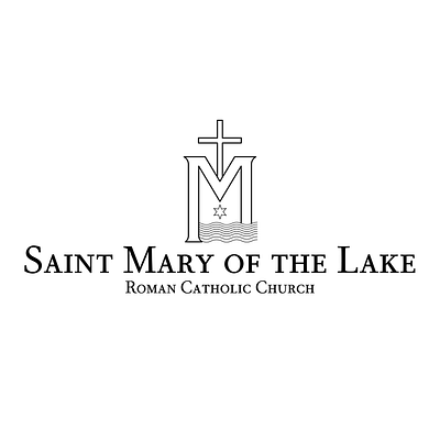 Saint Mary of the Lake Logo branding branding and identity catholic church flat icon logo logo design typogaphy