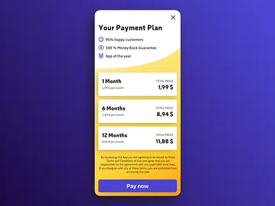 Payment Page app app design billing pay payment payment app paywall ui design uiux