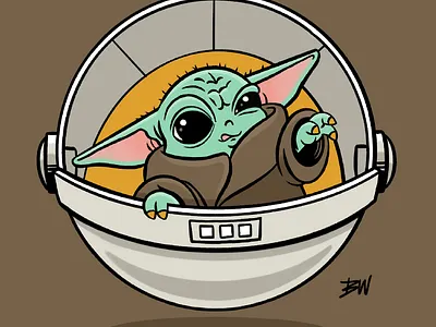 Baby Yoda baby yoda character disney illustration ipadproart mandalorian procreate star wars