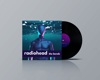 Radiohead's album cover for The Bends- redesigned album art album artwork album cover design favorite album graphic design music radiohead redesign concept rock albums stanley donwood weeklywarmup