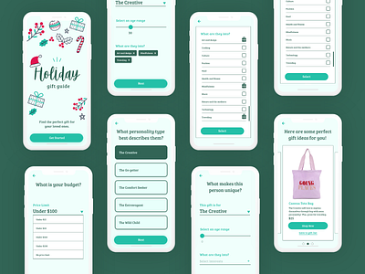 Holiday Gift Guide ecommerce mobile mobile ui product design ui uidesign ux uxui