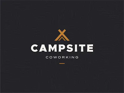 Campsite Branding brand branding camp campfire coworking coworking space identity logo logomark typography