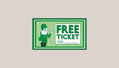 Free Ticket badge character free logo ticket