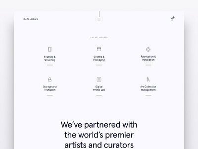 Catalogue Style Test 2 icons minimal minimalism minimalistic web design website website design