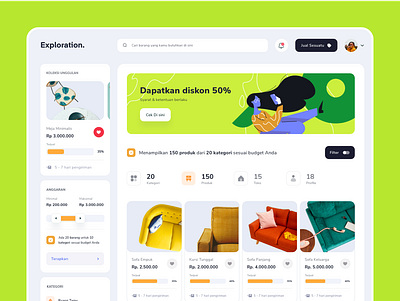 Ecommerce - Exploration catalog category desktop ecommerce ecommerce shop exploration icon illustration product search ui uiux web website