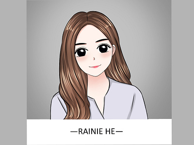 RAINIE HE creative design girl illustration