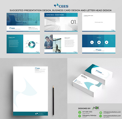 CEES - Presentation Slides - Business Card - Letter Head branding design logo ui