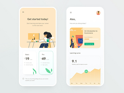 Learning Platform Exploration app clean design learning minimal mobile app mobile application subscription typography ui ux vector vlockn web web development