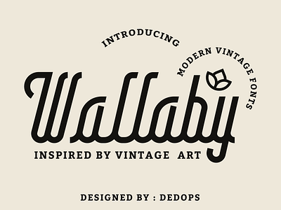 Wallaby fonts brand design branding design illustration letter lettering typogaphy typographic typography vector vintage design