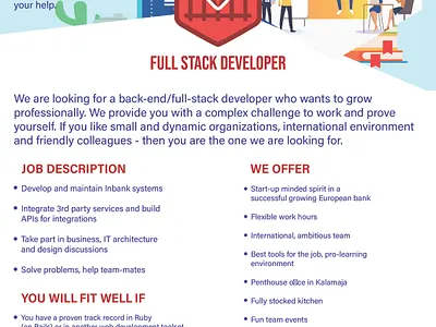 Full Stack Developer flyer. app brochure design brochure template design development ecomerce flyer flyer design flyer template full stack mobile app mobile app design mobile ui ui ux web website website builder website concept website design