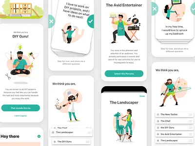 Archetype Profiles apple pencil archetype cards cards ui illustrations personality profile questionnaire quiz sorting test ui