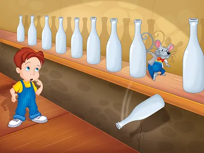 Boy and mouse 2dcartoon animation bottles boy branding cartoon character children are playing with words childrensbookillustration color design falling freelanceillustrator fun time funny illustration illustration art kdpbook logo mouse storybookartist