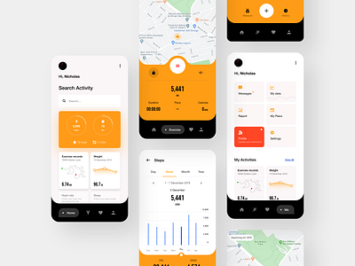 Health App app design app ui app ui design design fit app health health app healthy inspiration run tracker tracker ui ui ui design ux ux design