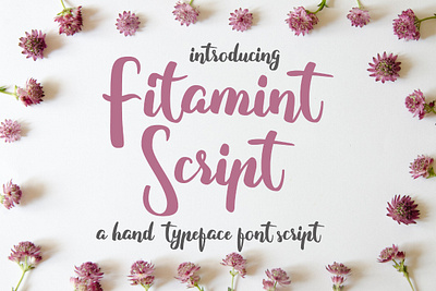 fitamint script 1 branding calligraphy creative market decorative font font lettering logofont script typeface typography