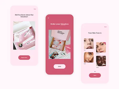Subscription Box app app beauty beauty product design mobile ui ui ux design ux