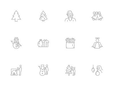 ⭐ Roicons - christmas icon set christmas christmas icon design essential icons flat icons icon icon design icon pack iconography icons iconset roicons ui