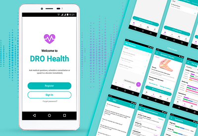 DRO Health app design perfectorium ui ux