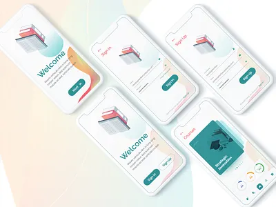 Online Learning iOS Mobile App Mockup app mockup ios app online learning